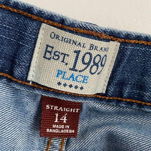 Est. 1989 Place Girl’s Jeans Size 14 Straight Leg - Picture 2 of 3